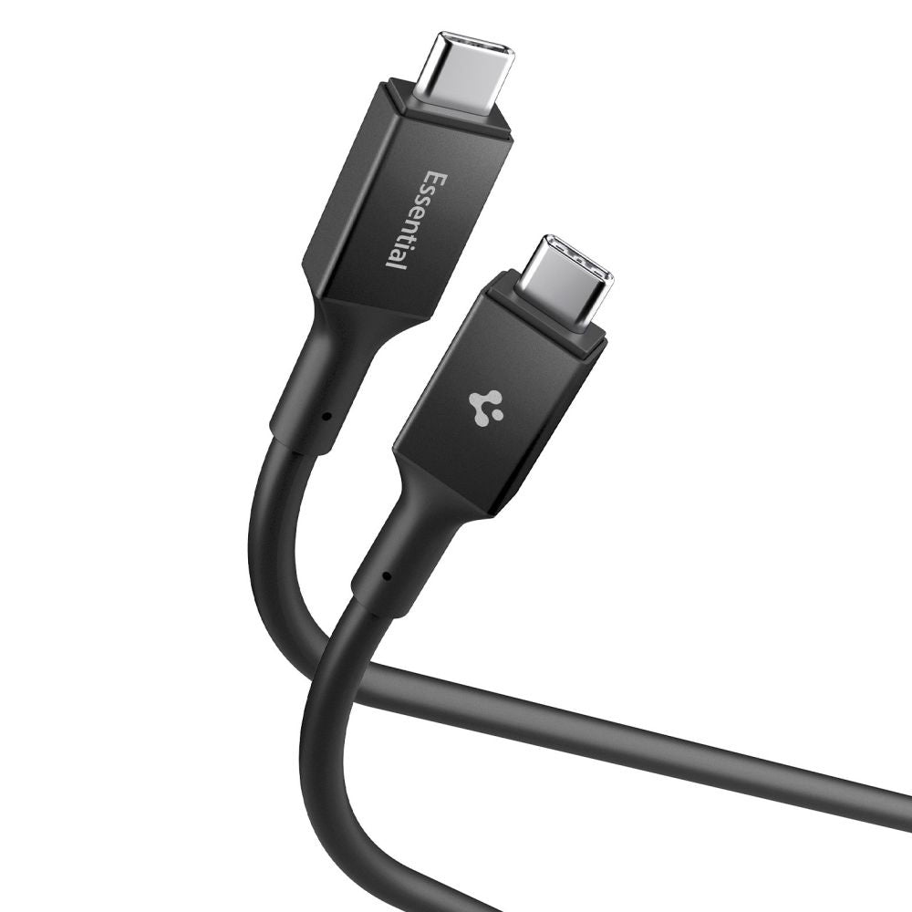 Data- en Oplaadkabel USB-C - USB-C Spigen EB10020CC, 100W, 2m, Zwart