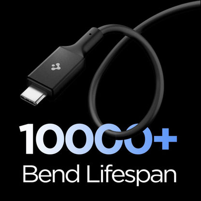 Data- en Oplaadkabel USB-C - USB-C Spigen EB10020CC, 100W, 2m, Zwart