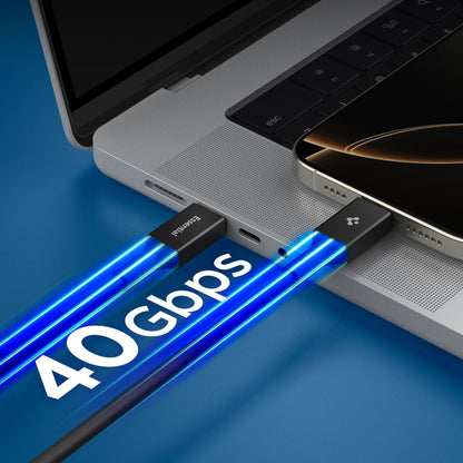 USB-C Data and Charging Cable - USB-C Spigen EB24015CC, 240W, 1.5m, Black ACA10423