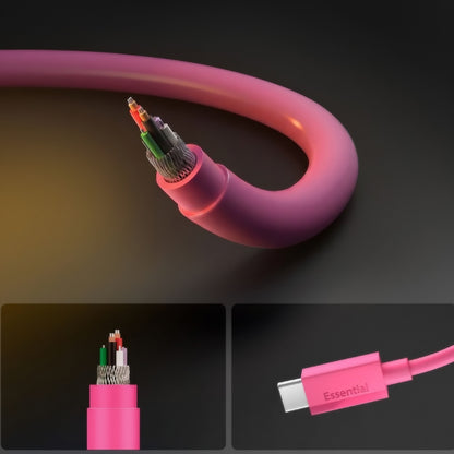 Câble de données et de charge USB-C - USB-C Spigen EB6010CC, 60W, 1m, Rose ACA10414