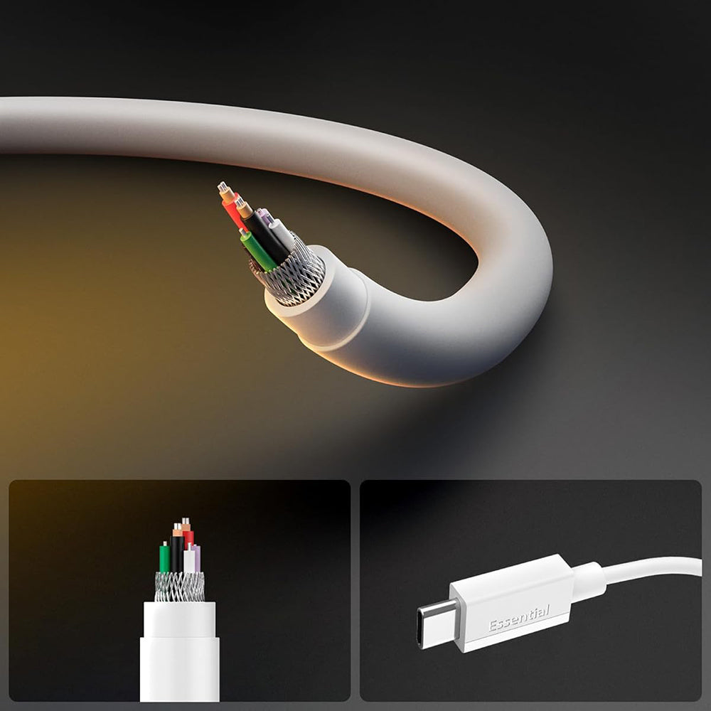 USB-C Data- en Oplaadkabel - USB-C Spigen EB6015CC, 60W, 1,5m, Wit ACA10416