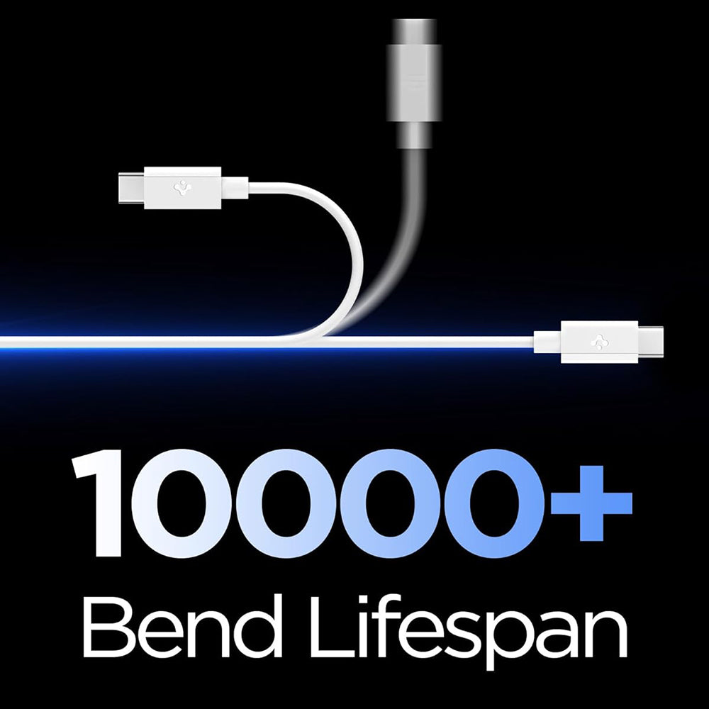 USB-C Data- en Oplaadkabel - USB-C Spigen EB6015CC, 60W, 1,5m, Wit ACA10416