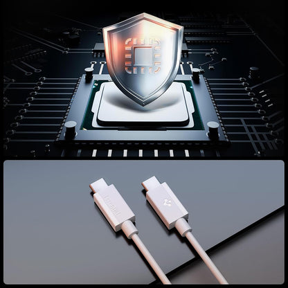 USB-C Data- en Oplaadkabel - USB-C Spigen EB6015CC, 60W, 1,5m, Wit ACA10416