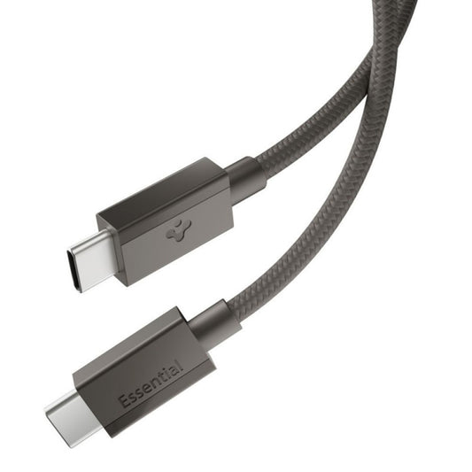 USB-C Data- en Oplaadkabel - USB-C Spigen EB6015CC, 60W, 1,5m, Grijs ACA10418