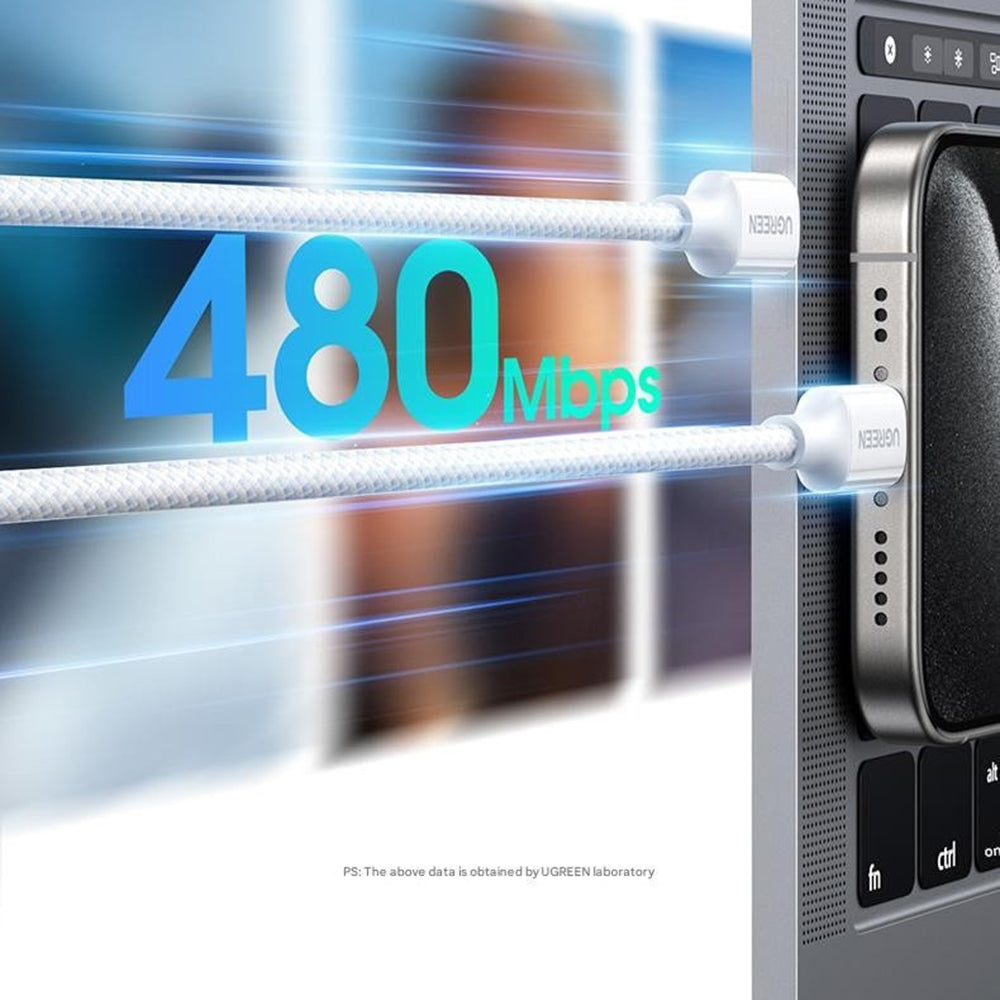 USB-C Daten- und Ladekabel - USB-C UGREEN L501, 60W, 1m, Schwarz