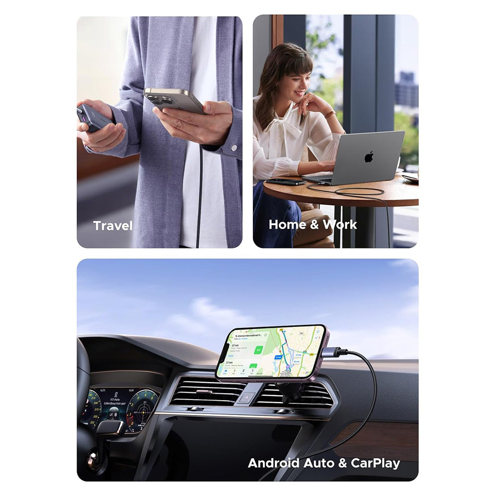 USB-C Data- en Oplaadkabel - USB-C UGREEN L532, 240W, 0.5m, Gri