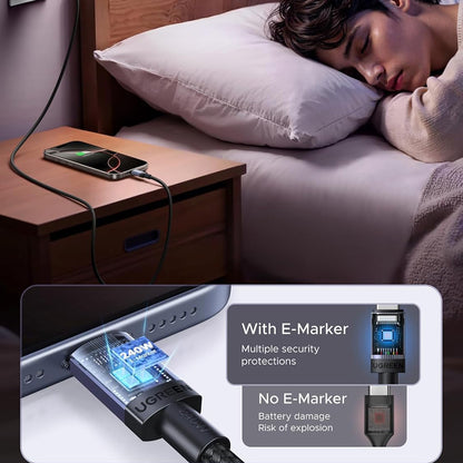 USB-C Data- en Oplaadkabel - USB-C UGREEN L532, 240W, 0.5m, Gri