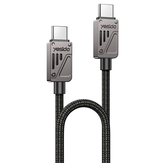 USB-C Data- en Oplaadkabel - USB-C Yesido CA196, 60W, 1.2m, Zwart