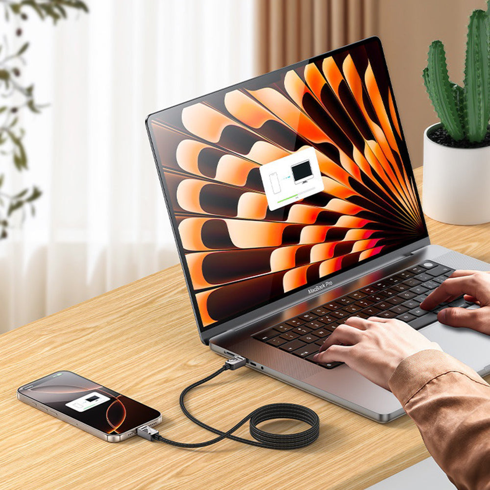 Câble de Données et de Charge USB-C - USB-C Yesido CA196, 60W, 1.2m, Noir