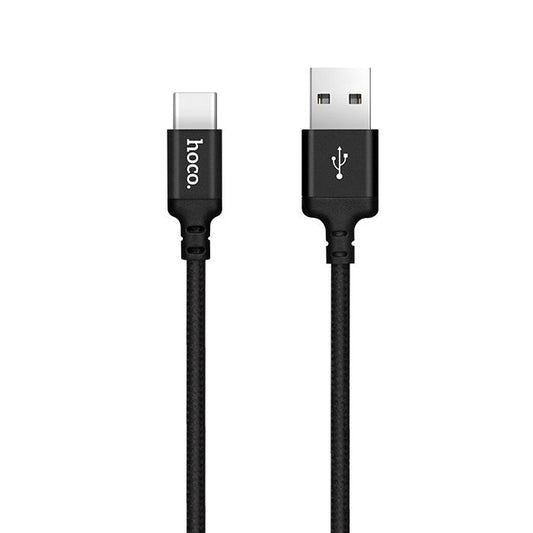 USB-A - USB-C Datakabel en Oplaadkabel HOCO X14 Times, 18W, 2m, Zwart