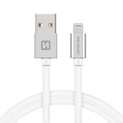 Câble de données et de chargement USB-A - Lightning Swissten, 18W, 1.2m, Silver 71524203