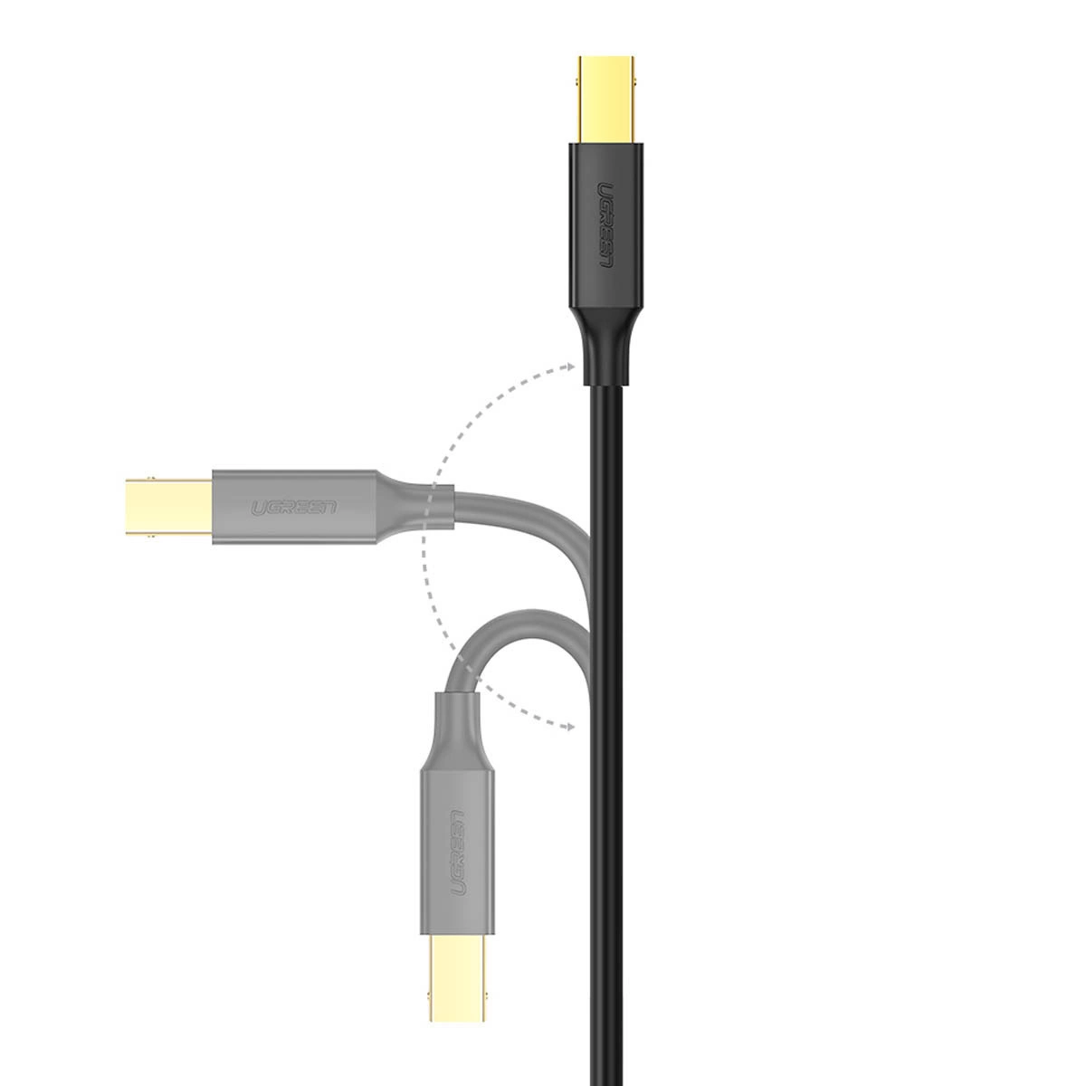 Câble Imprimante UGREEN US135, USB-A - USB-B, 5m, Noir