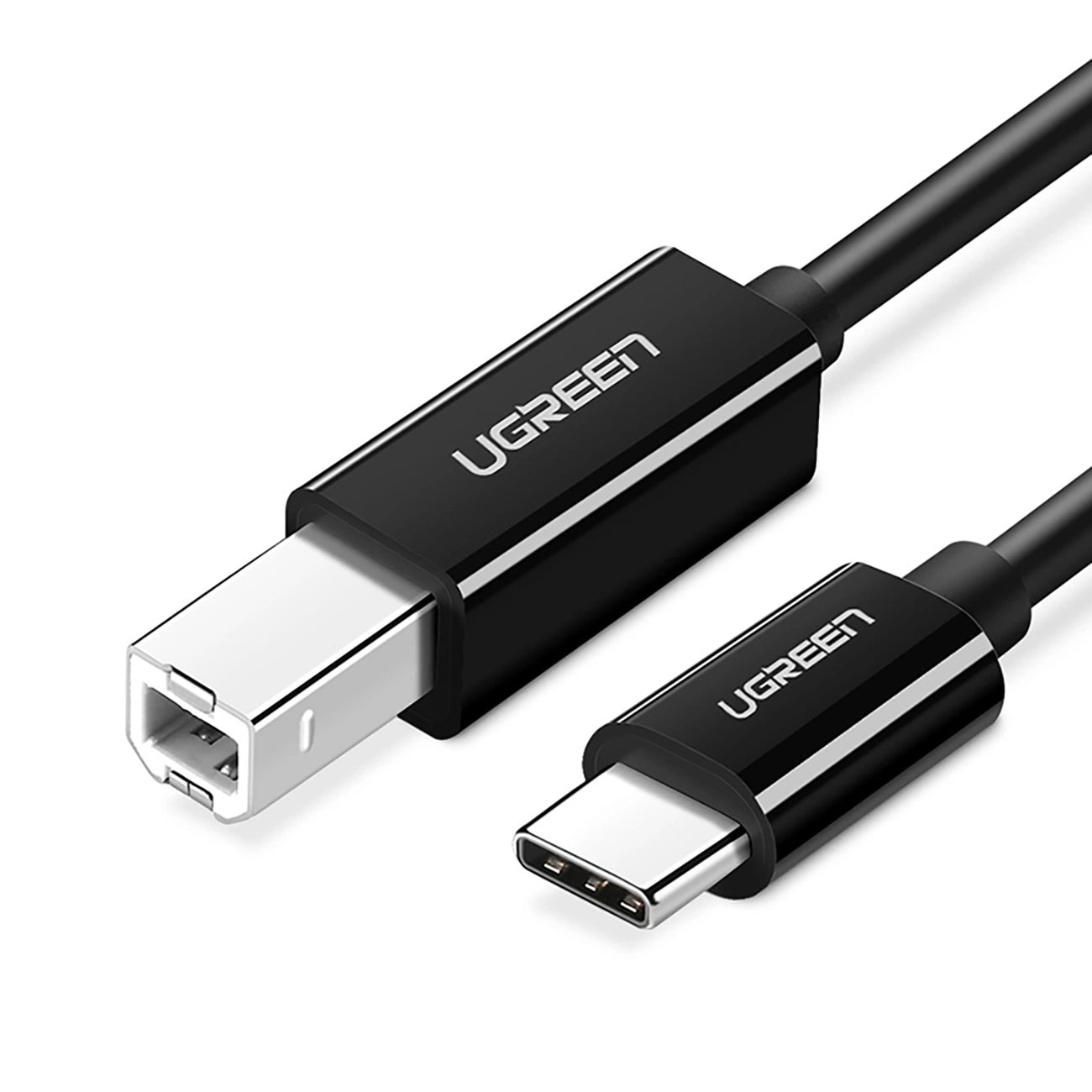 Printerkabel UGREEN US370, USB-C - USB-B, 2m, Zwart