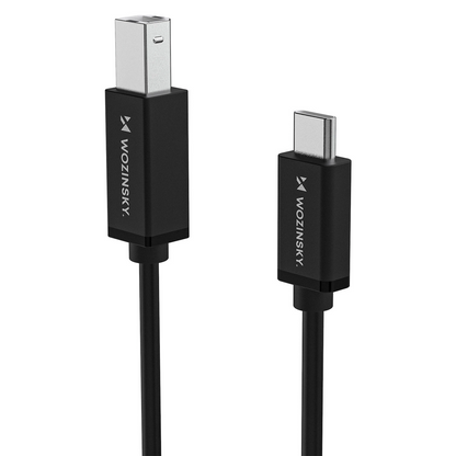 WZK WKDDY1S Printer Cable, USB-C - USB-B, 1m, Black