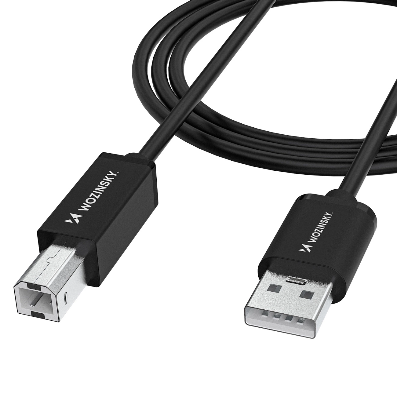 WZK WKDDY3S Printerkabel, USB-A - USB-B, 2m, Zwart