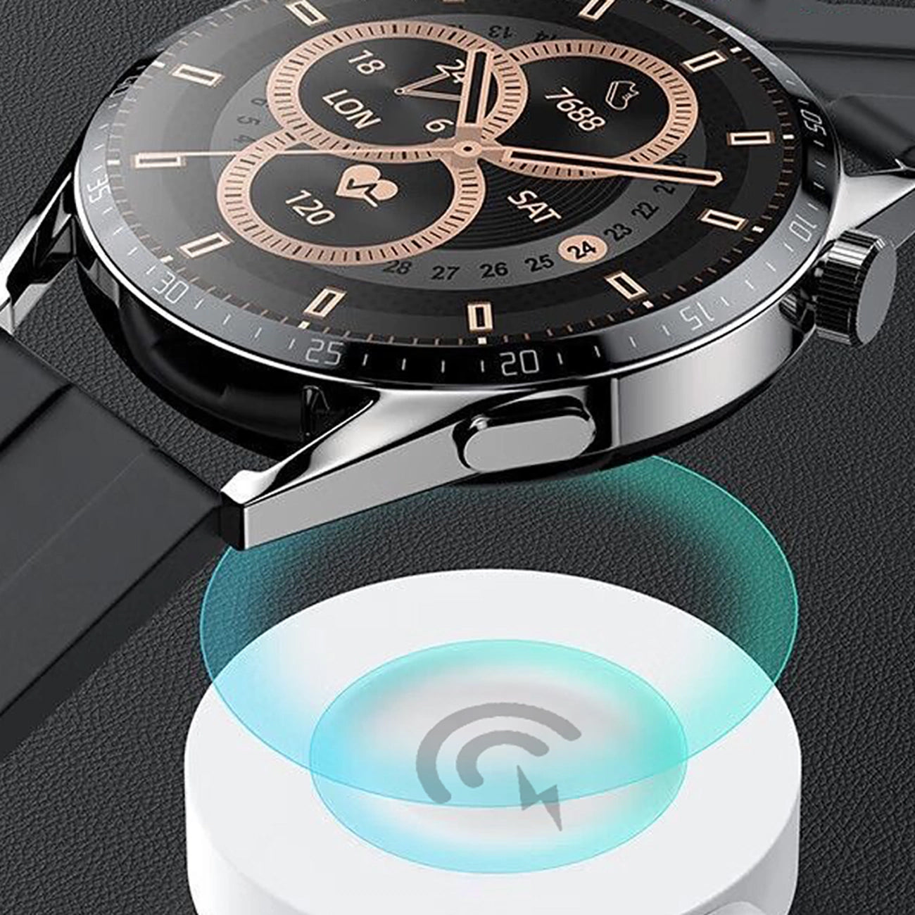 Draadloze Oplader Dudao A12H voor Huawei Watch Series, USB-A, Wit