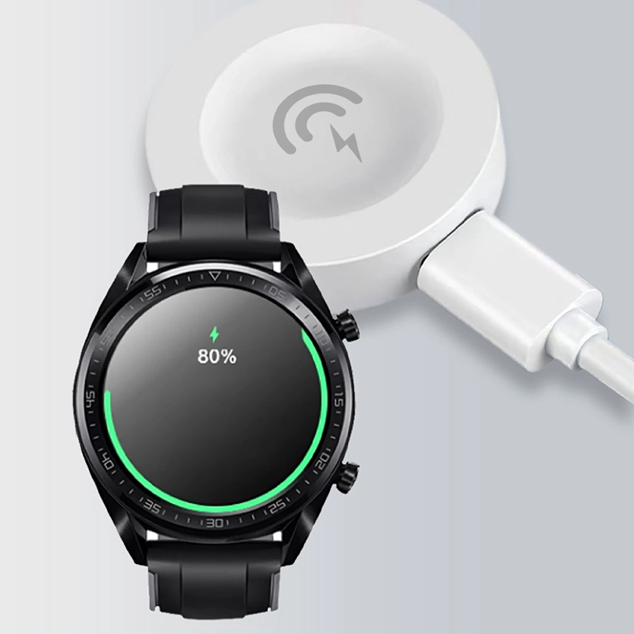 Draadloze Oplader Dudao A12H voor Huawei Watch Series, USB-A, Wit