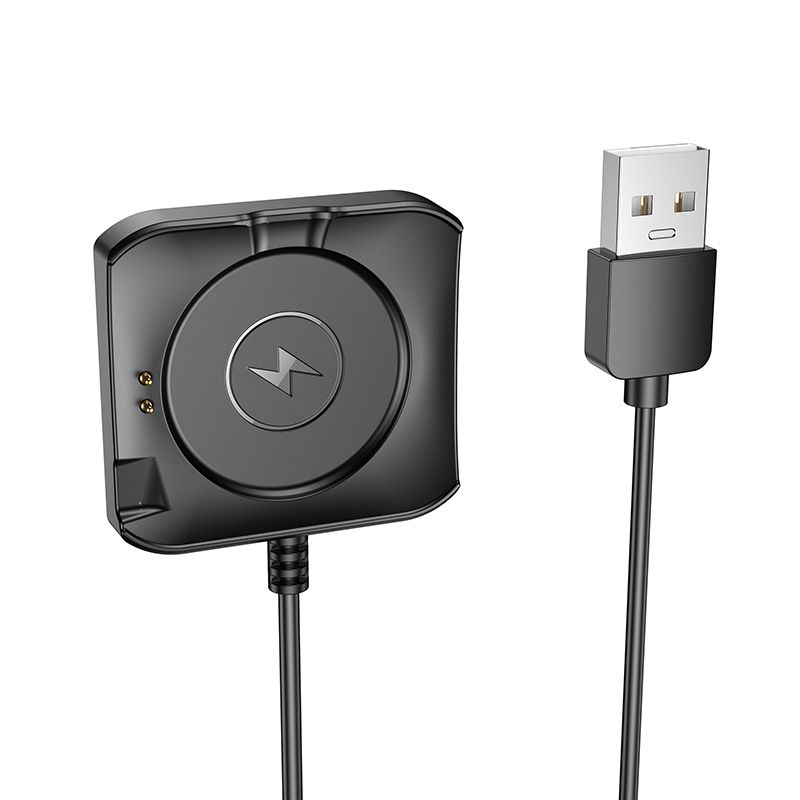 Ladekabel für HOCO Y28 Smartwatch, USB-A, Schwarz