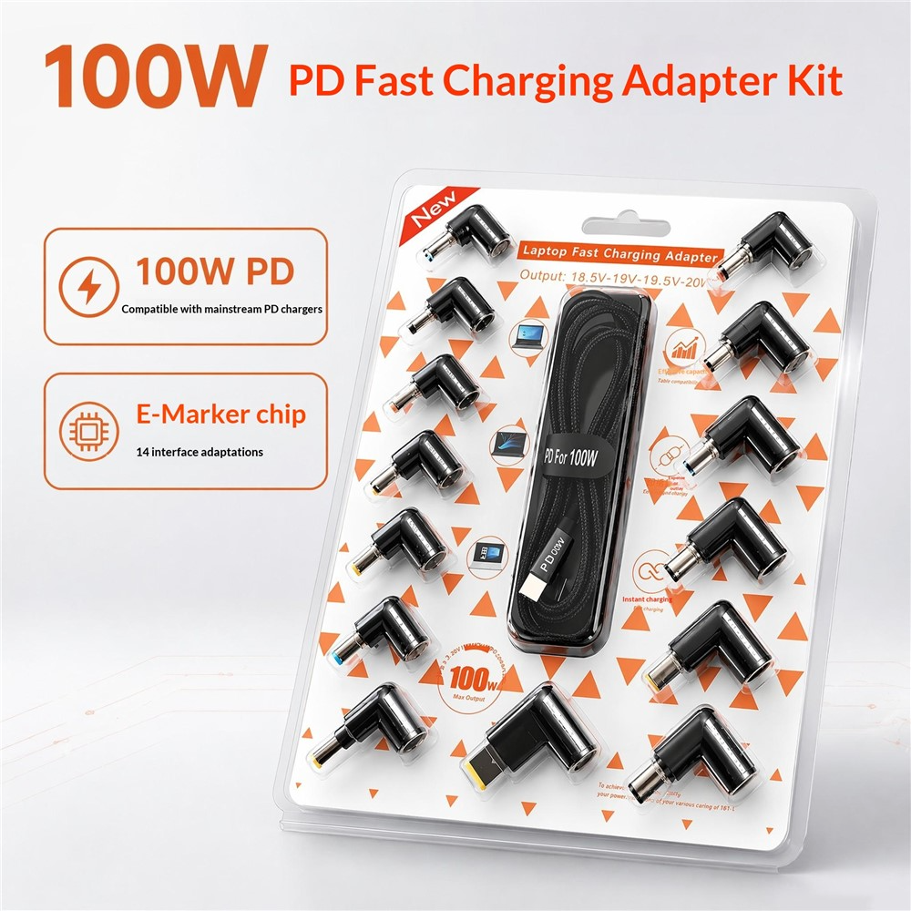 Câble de charge OEM, 2m, 14 en 1, Noir