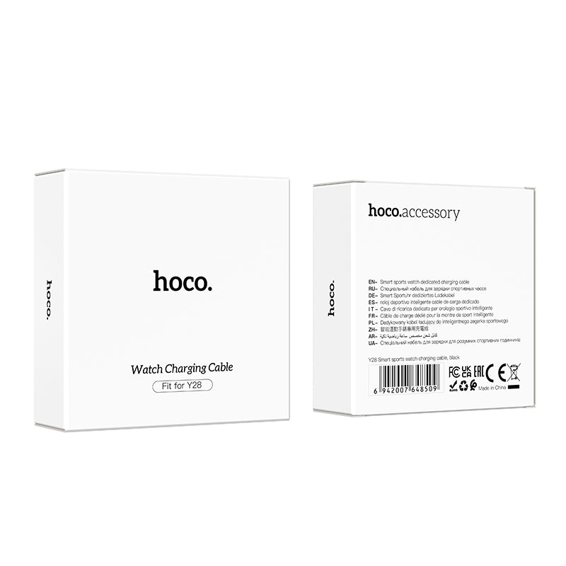 Ladekabel für HOCO Y28 Smartwatch, USB-A, Schwarz