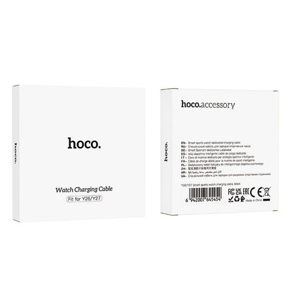 Oplaadkabel voor Smartwatch HOCO Y26 / Y27, USB-A, Zwart