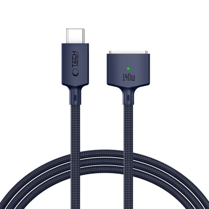 Câble de charge Tech-Protect MMC01 Ultraboost, USB-C - MagSafe 3, 140W, 2m, Bleu marine