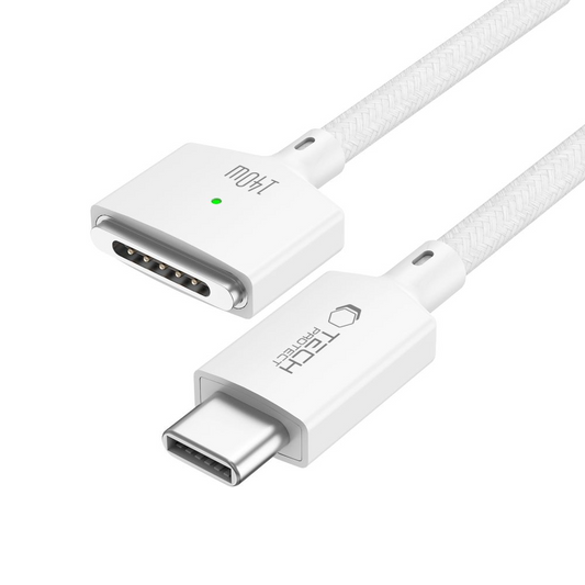 Oplaadkabel Tech-Protect MMC01 Ultraboost, USB-C - MagSafe 3, 140W, 2m, Wit