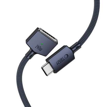 Câble de charge Tech-Protect MMC01 Ultraboost, USB-C - MagSafe 3, 140W, 2m, Bleu marine