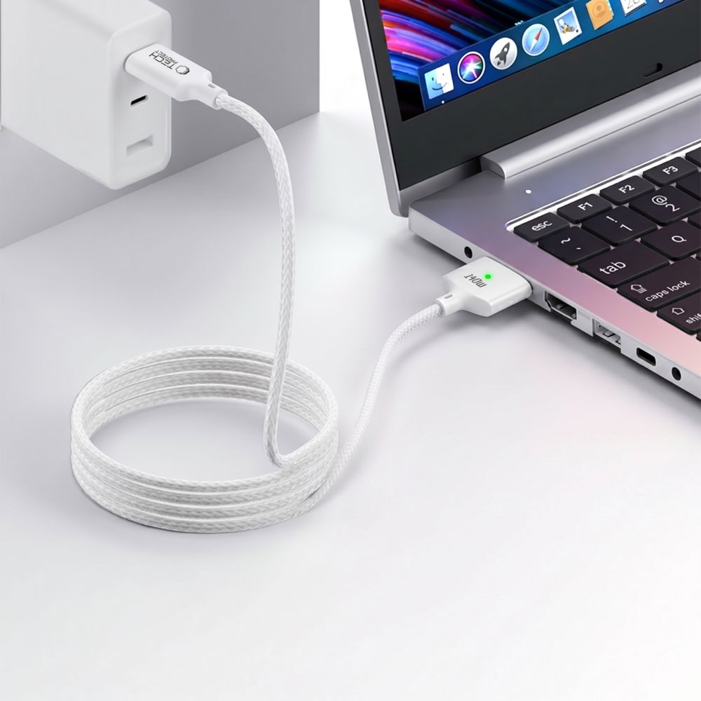 Oplaadkabel Tech-Protect MMC01 Ultraboost, USB-C - MagSafe 3, 140W, 2m, Wit