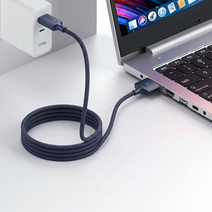 Câble de charge Tech-Protect MMC01 Ultraboost, USB-C - MagSafe 3, 140W, 2m, Bleu marine