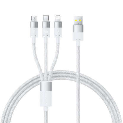 Câble de Chargement USB-A - Lightning / microUSB / USB-C Baseus StarSpeed, 100W, 1.5m, Blanc P10319900211-00
