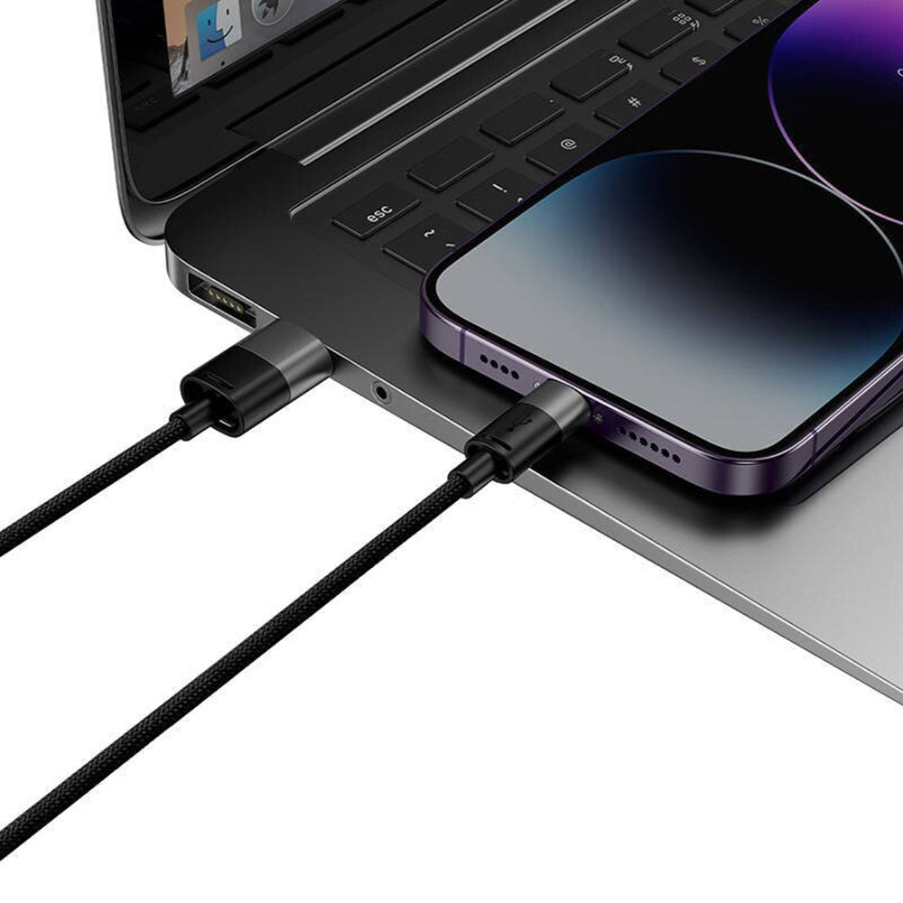 USB-A Charging Cable - Lightning / microUSB / USB-C Baseus StarSpeed 3in1, 20W, 0.6m, Black P10319900111-00