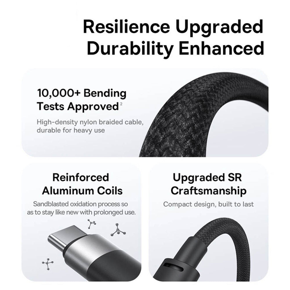 USB-A Charging Cable - Lightning / microUSB / USB-C Baseus StarSpeed 3in1, 20W, 0.6m, Black P10319900111-00