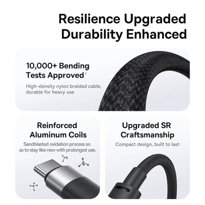 USB-A Charging Cable - Lightning / microUSB / USB-C Baseus StarSpeed 3in1, 20W, 0.6m, Black P10319900111-00