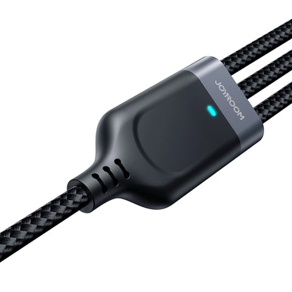 Câble de Chargement USB-A - Lightning / microUSB / USB-C Joyroom S-A18 3en1, 20W, 0.3m, Noir