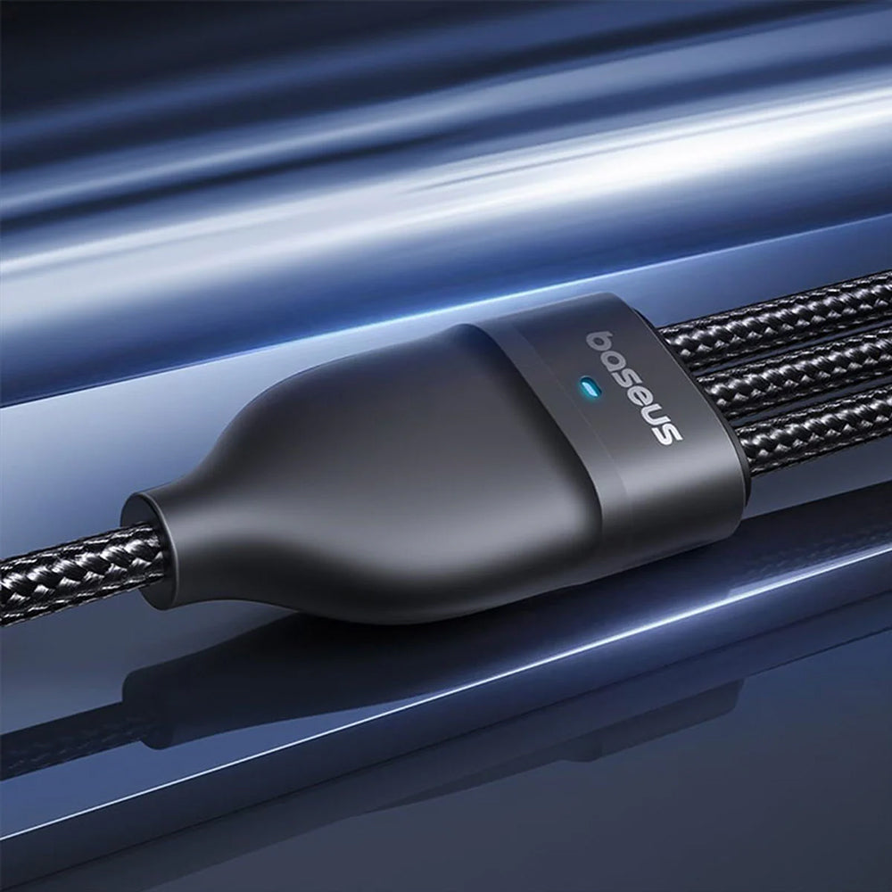 USB-A / USB-C - Lightning / 2 x USB-C Baseus Flash Series III 3in1 Charging Cable, 100W, 1.5m, Black P10377800U01-00