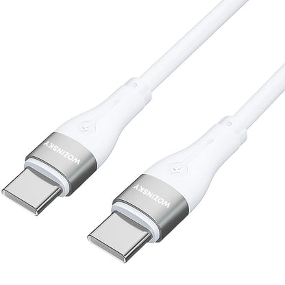 USB-C oplaadkabel - USB-C WZK WSTCC1, 65W, 1m, Wit 