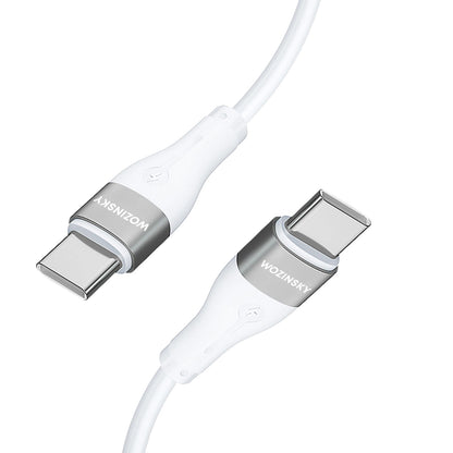 USB-C oplaadkabel - USB-C WZK WSTCC1, 65W, 1m, Wit 