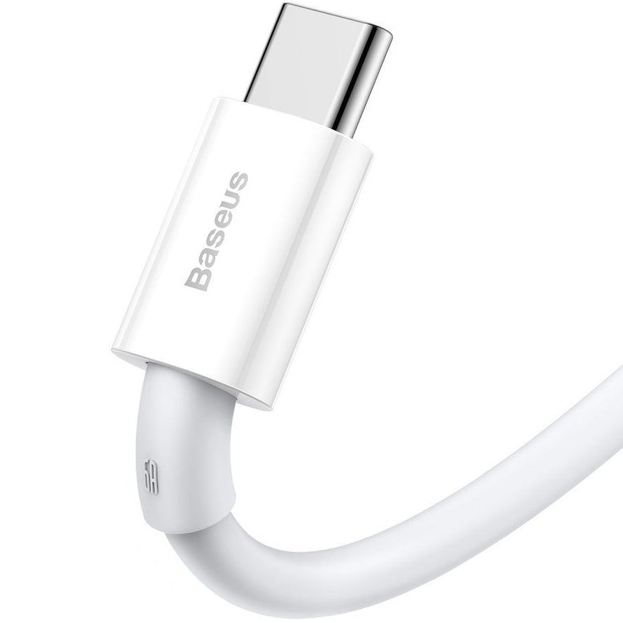 Data- en oplaadkabel USB-A - USB-C Baseus Superior Series, 66W, 1m, Wit CATYS-02