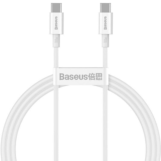 USB-C Data- en oplaadkabel - USB-C Baseus Superior Series, 100W, 1m, Wit CATYS-B02