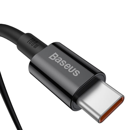 USB-C Data- en oplaadkabel - USB-C Baseus Superior Series, 100W, 2m, Zwart CATYS-C01