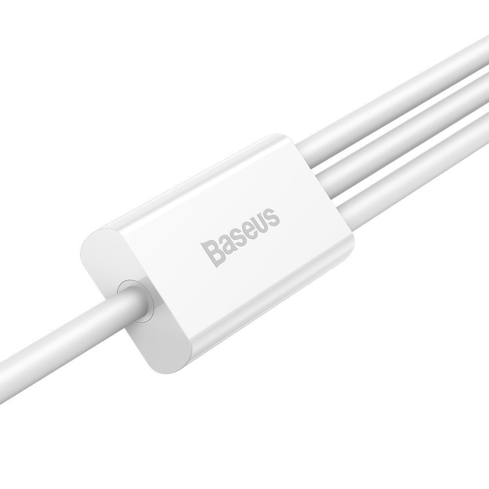 Oplaadkabel USB-A - Lightning / microUSB / USB-C Baseus Superior 3in1 Series, 20W, 1,2m, Wit CAMLTYS-02 