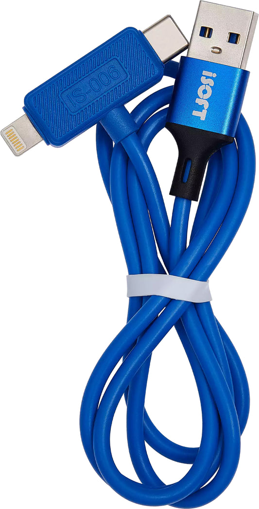 Lightning / USB-C-kabel iSOFT IS-006 Easy Restore Mode voor Apple iPhone-serie