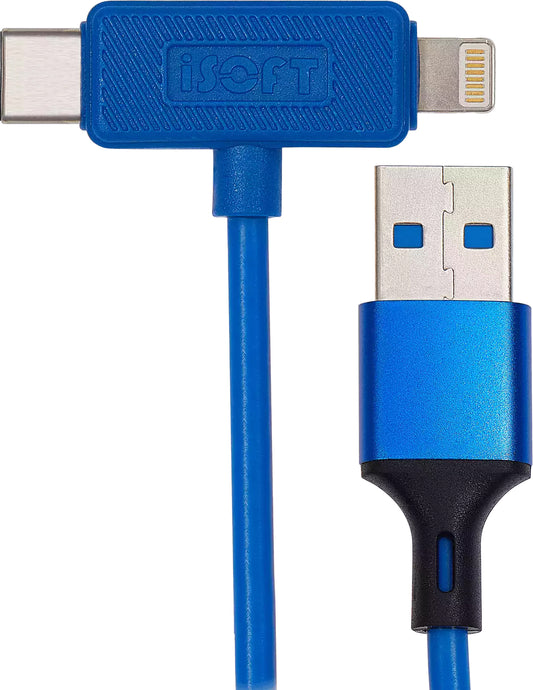 Lightning / USB-C-kabel iSOFT IS-006 Easy Restore Mode voor Apple iPhone-serie