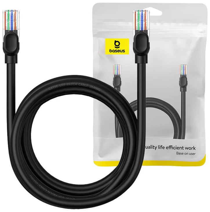 Baseus Netzwerkkabel, UTP, Cat5, 3m, Schwarz B00133206111-04