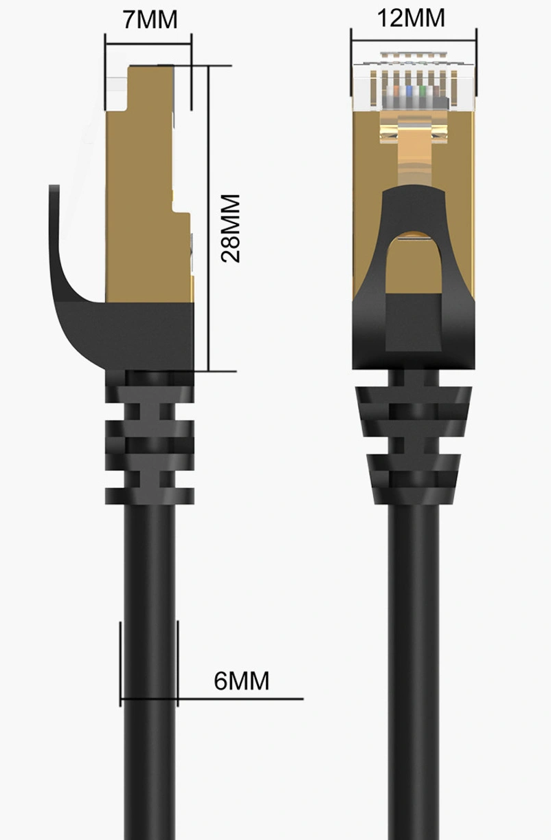 Orico PUG-C7 Netzwerkkabel, UTP, Cat7, 3m, Schwarz