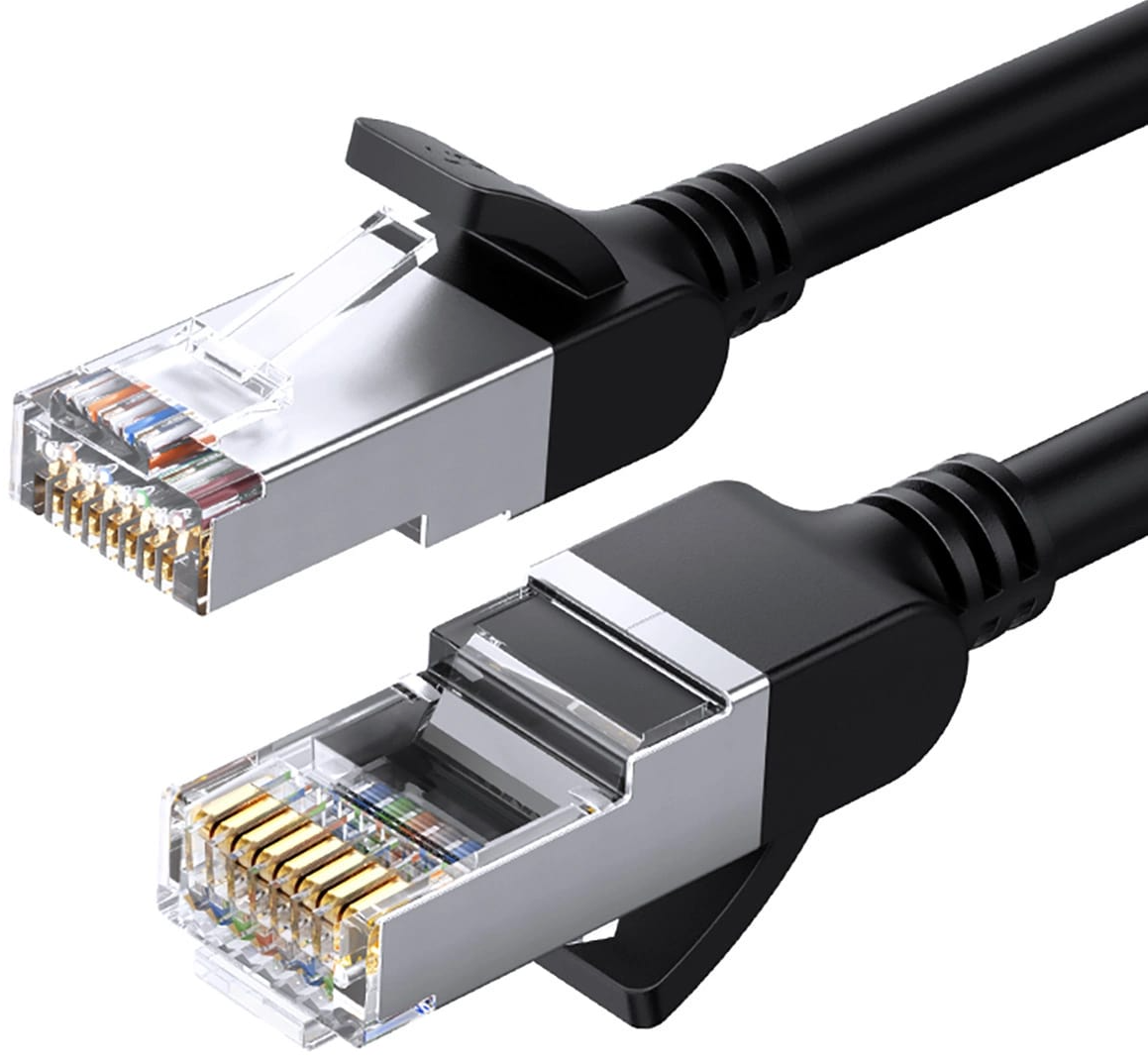 UGREEN NW101 Flat Netzwerkkabel, UTP, Cat6, 0.5m, Schwarz