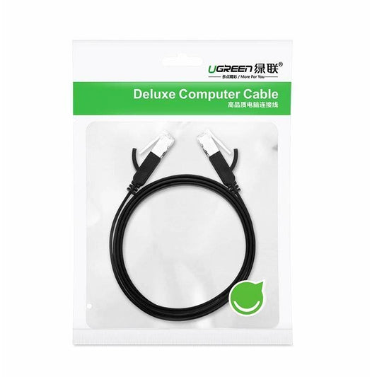 Netzwerkkabel UGREEN NW101 Flach, UTP, Cat6, 2m, Schwarz 