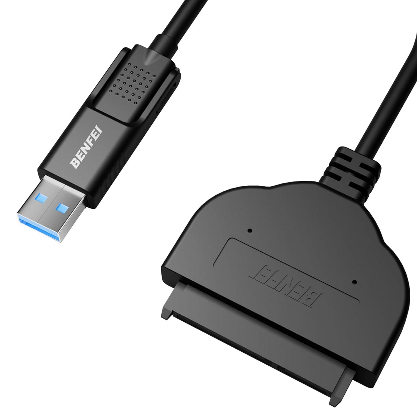 Benfei SATA Cable, USB-A 3.0 / USB-C - SATA III, 0.27m, Black