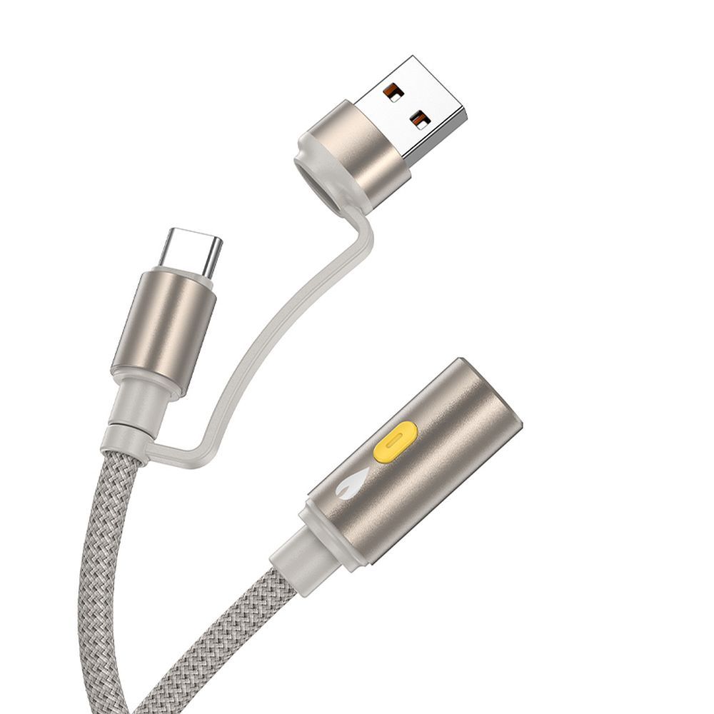 Elektrisches Feuerzeug HOCO UA38B, USB-C / USB-A, 0,3m, Gold